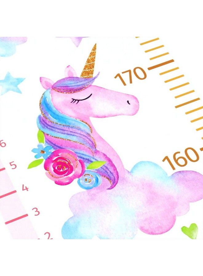 HomeEvolution Kids Growth Chart Height Measuring Chart Classical Canvas Wall Hanging Rulers For Baby Children Girls Bedroom Decor (Unicorn) - Image 4