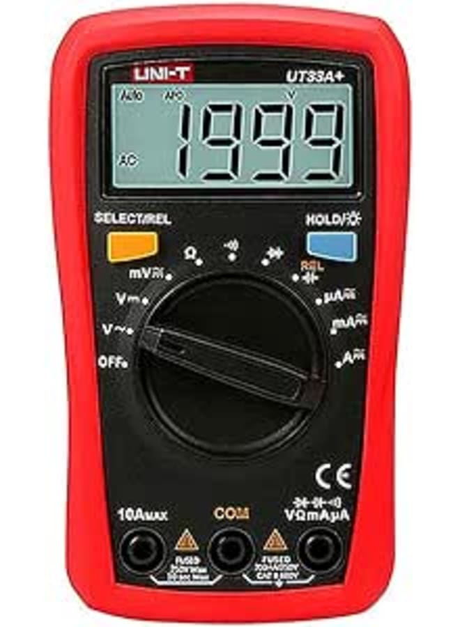 UNI-T Ecvv Uni-T Ut33A+ Auto Range Digital Multimeter Lcd Ac Dc +2Mf Capacitance Ncv Voltage Current Resistance Measure Tester