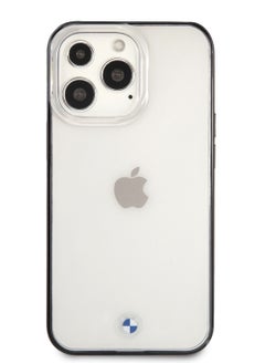 BMW PC/TPU Transparent Hard Case with Edges Compatible for iPhone 13 Pro  (6.1") Easy Access to All Ports, Anti-Scratch - Black  - Image 1