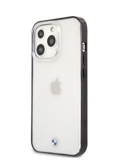 BMW PC/TPU Transparent Hard Case with Edges Compatible for iPhone 13 Pro  (6.1") Easy Access to All Ports, Anti-Scratch - Black  - Image 2