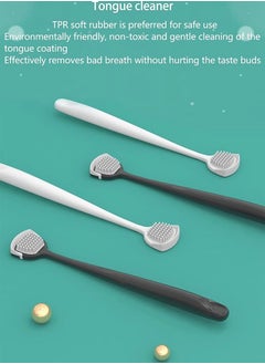 Generic Tongue Cleaner Scraper Portable Reusable Tongue Scraper Tongue Cleaning for Oral Cleaning and Reducing Bad Breath 2PCS  - Image 4