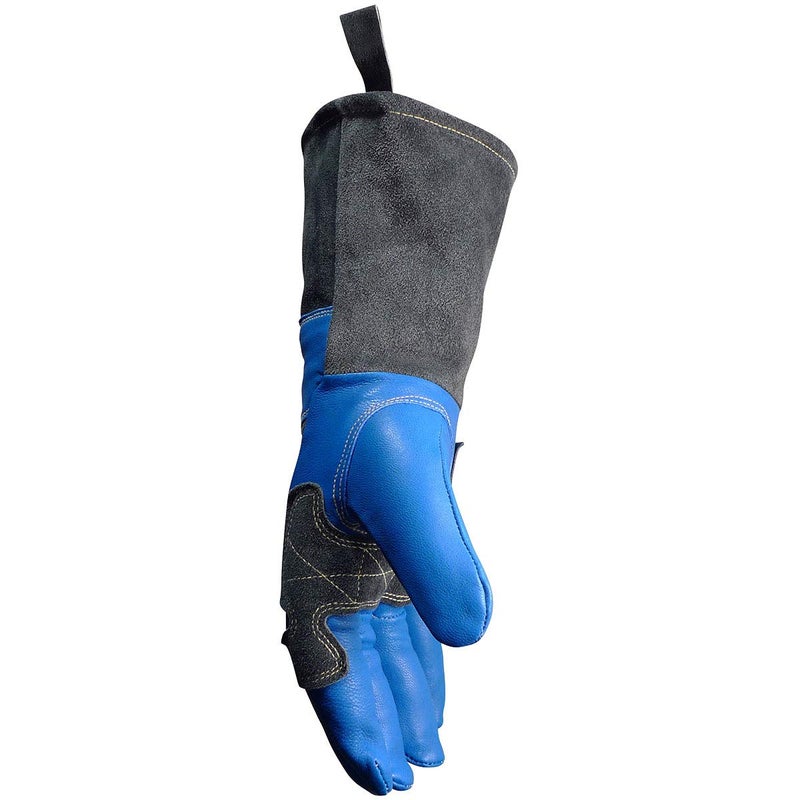 Caiman Caiman Premium Goat Grain MIGStick Welding Gloves Wool Lining Kontour Design Kontour Thumb and Wrist Kevlar BlueBlack Large 1520  - Image 4