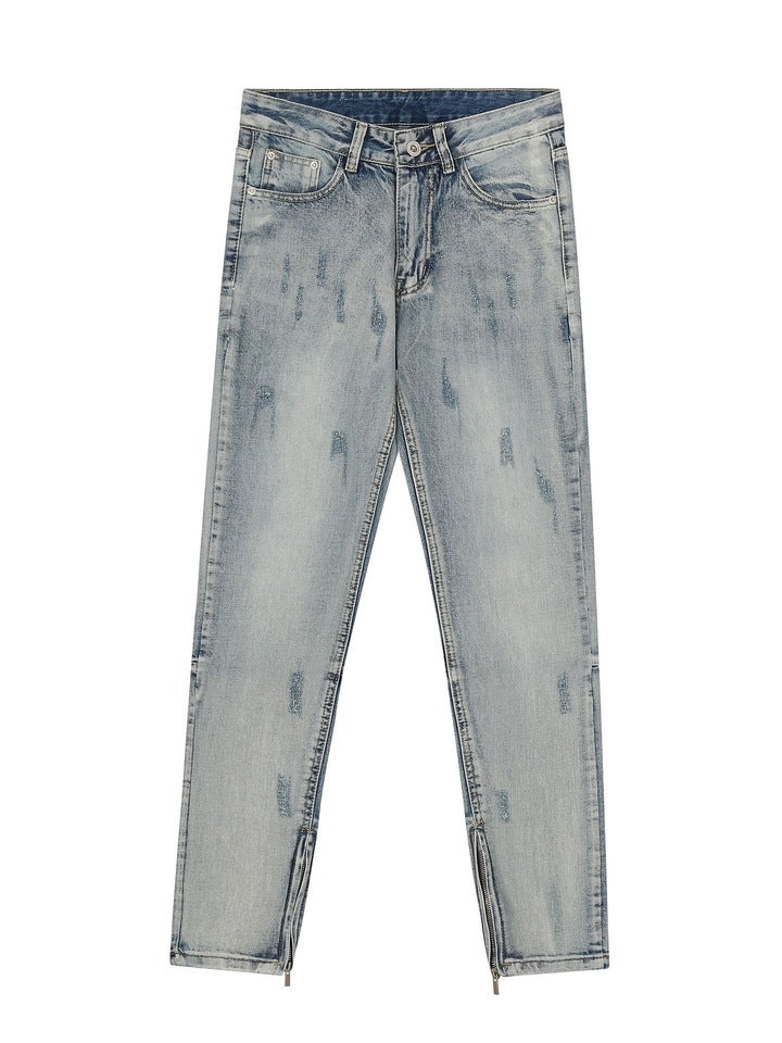 Unisex Classic Denim Jeans Loose Fit Daily Outdoor Wear - Image 1