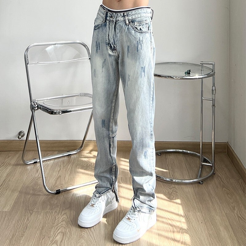 Unisex Classic Denim Jeans Loose Fit Daily Outdoor Wear - Image 2