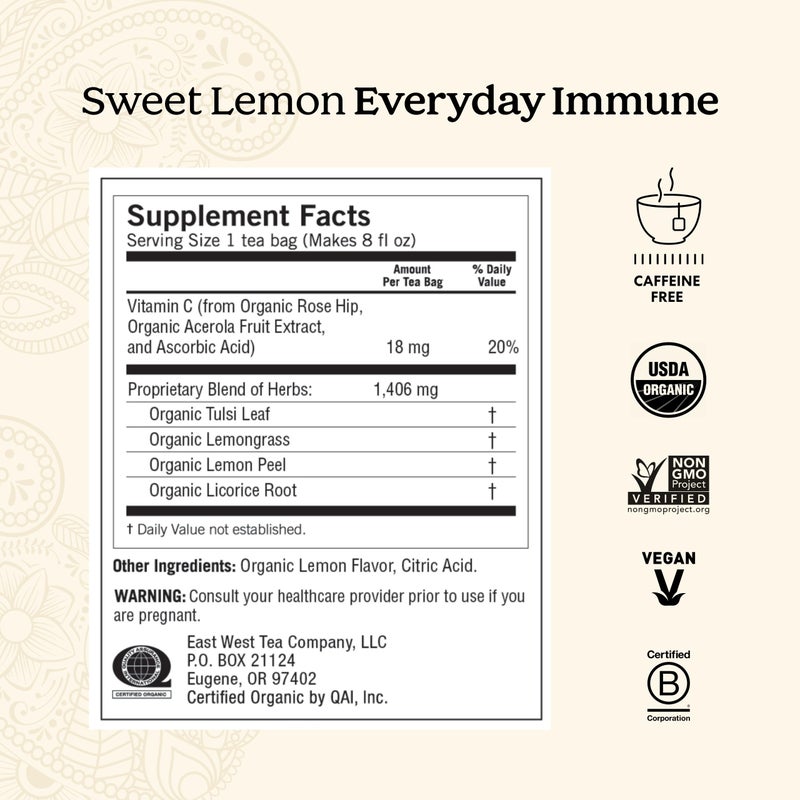 Yogi Tea Immune Support Tea Variety Pack - 16 Bags per Pack (3 Packs) - Immunity Support Sampler Set - Sweet Lemon Everyday Immune, Honey Chai Turmeric Vitality & More - Image 2