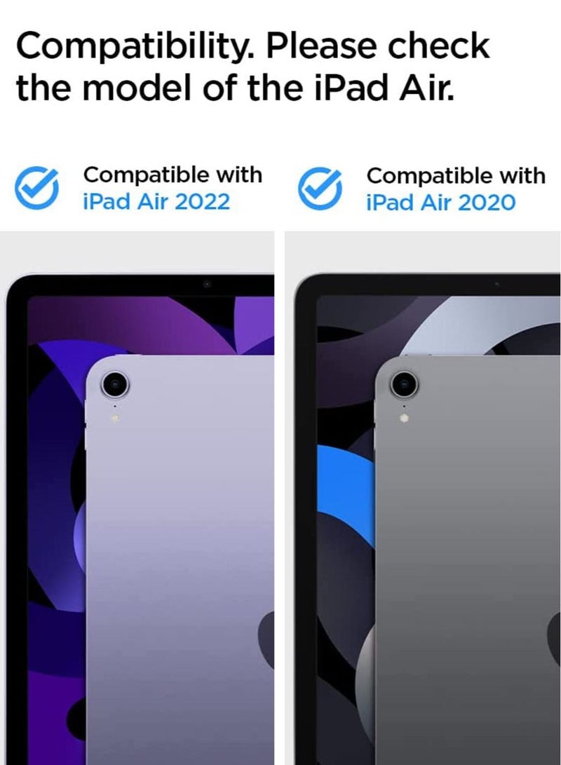 Spigen Air Skin Hybrid Case Cover for iPad Air 5 (2022) 10.9 inch 5th Generation and iPad Air 4th Generation (2020) with Pencil Holder - Crystal Clear - Image 2