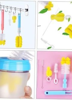 Excefore 6pcs Baby Bottle and Nipple Cleaning Brush Set, Nylon Scrubber Kit for Water Bottles, Milk Jugs, Pacifiers, and More, Blue Kitchen Accessories for Effective Cleaning  - Image 5
