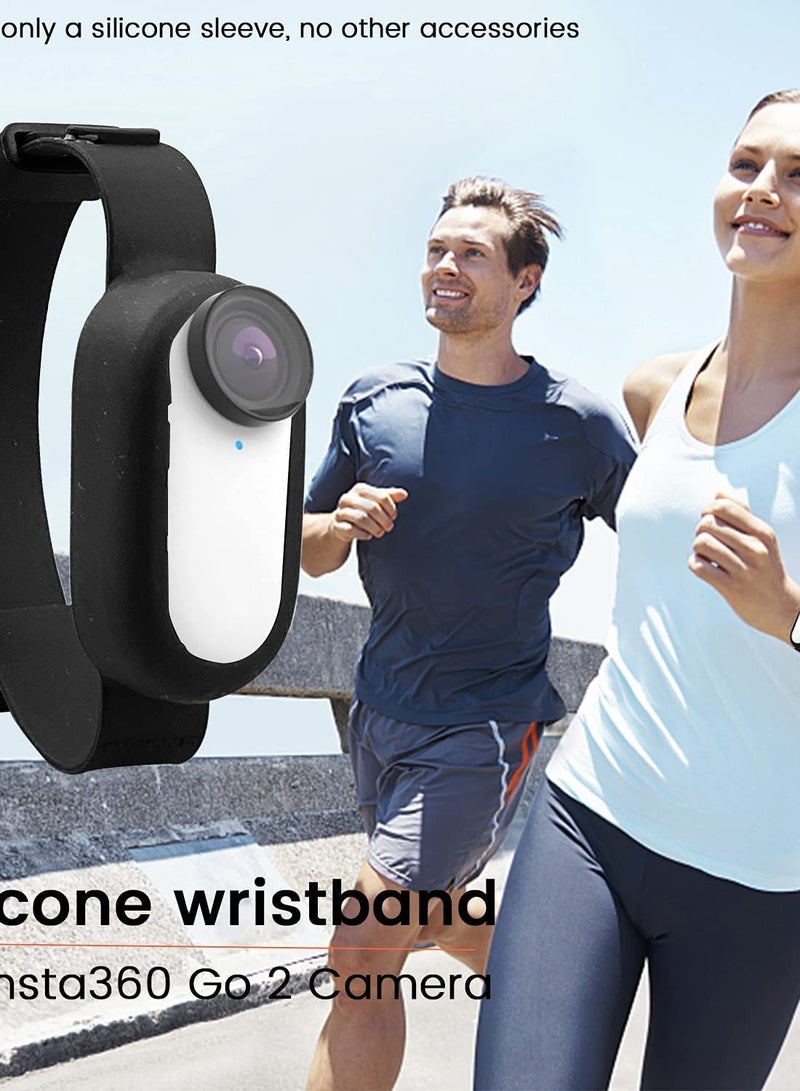 Go 2 Case for Insta360 Go 2 Camera, Silicone Case with Wrist Strap Can be Used as Shoulder Bag Strap Palm Strap Bicycle Handlebar Strap Multifunctional Camera Accessory - Image 2