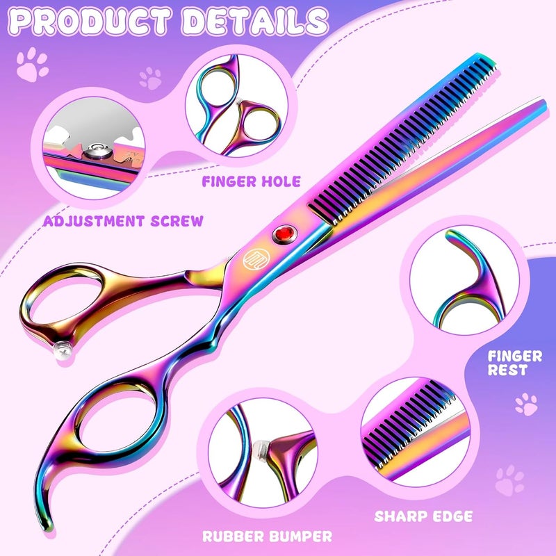 Moontay Professional Dog Grooming Scissors Set with Comb - 7 Inch/8 Inch - Image 4