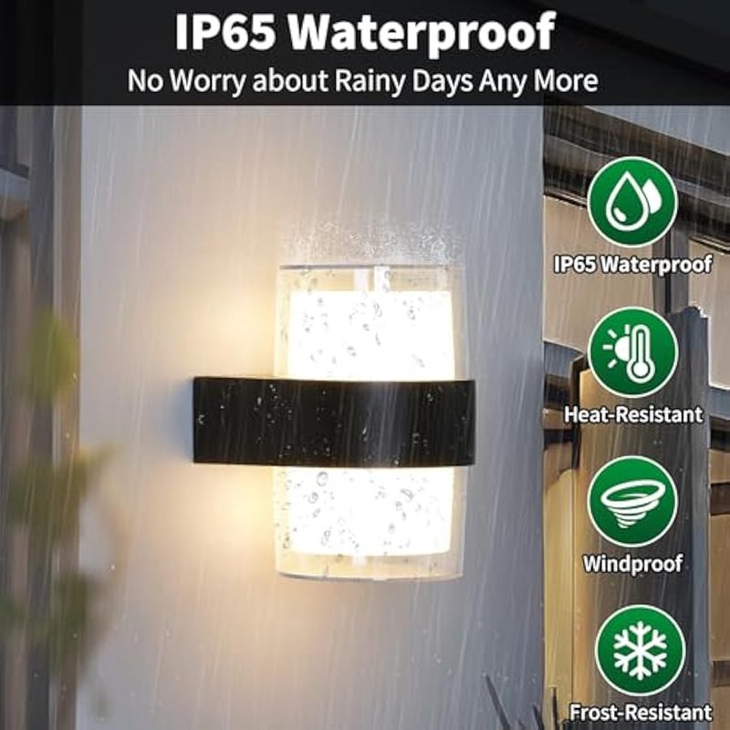 V.nice Outdoor wall lights, modern waterproof porch wall lights, suitable for courtyards, front doors, balconies, gardens, entrances or garages, etc. - Image 3