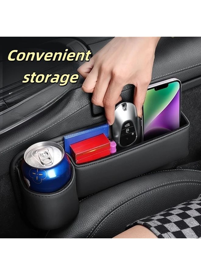 Kamo Brown Car Storage Box Multifunctional Cup Holder Organizer Driver Side - Image 3