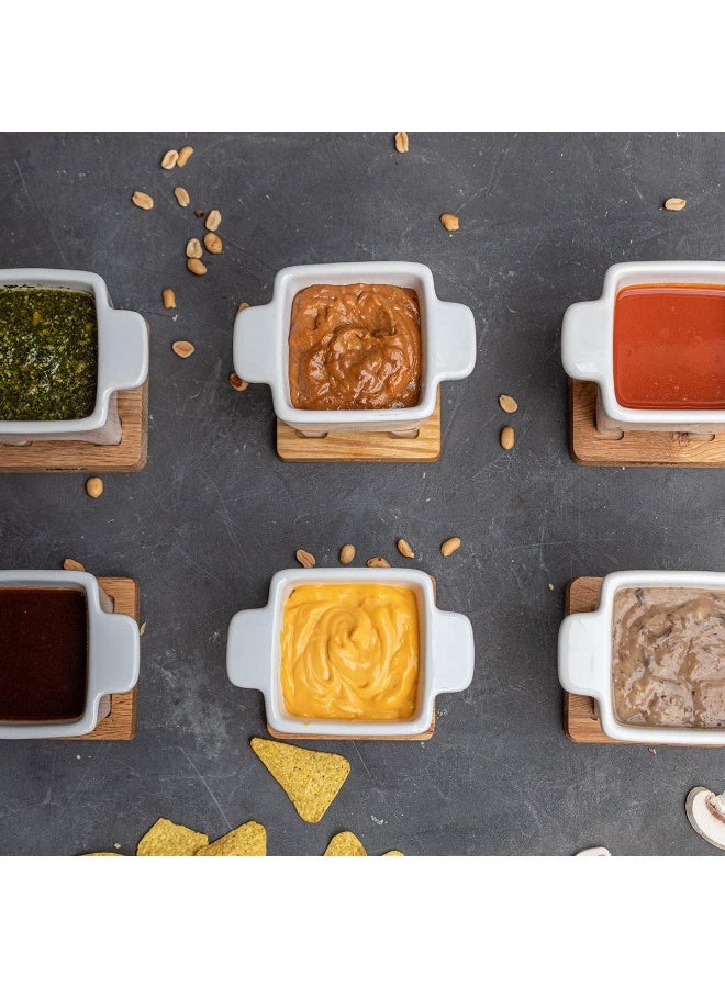 BOSKA Tea Light Tapas Fondue Set for Cheese or Chocolate, Life Collection, White - Image 2