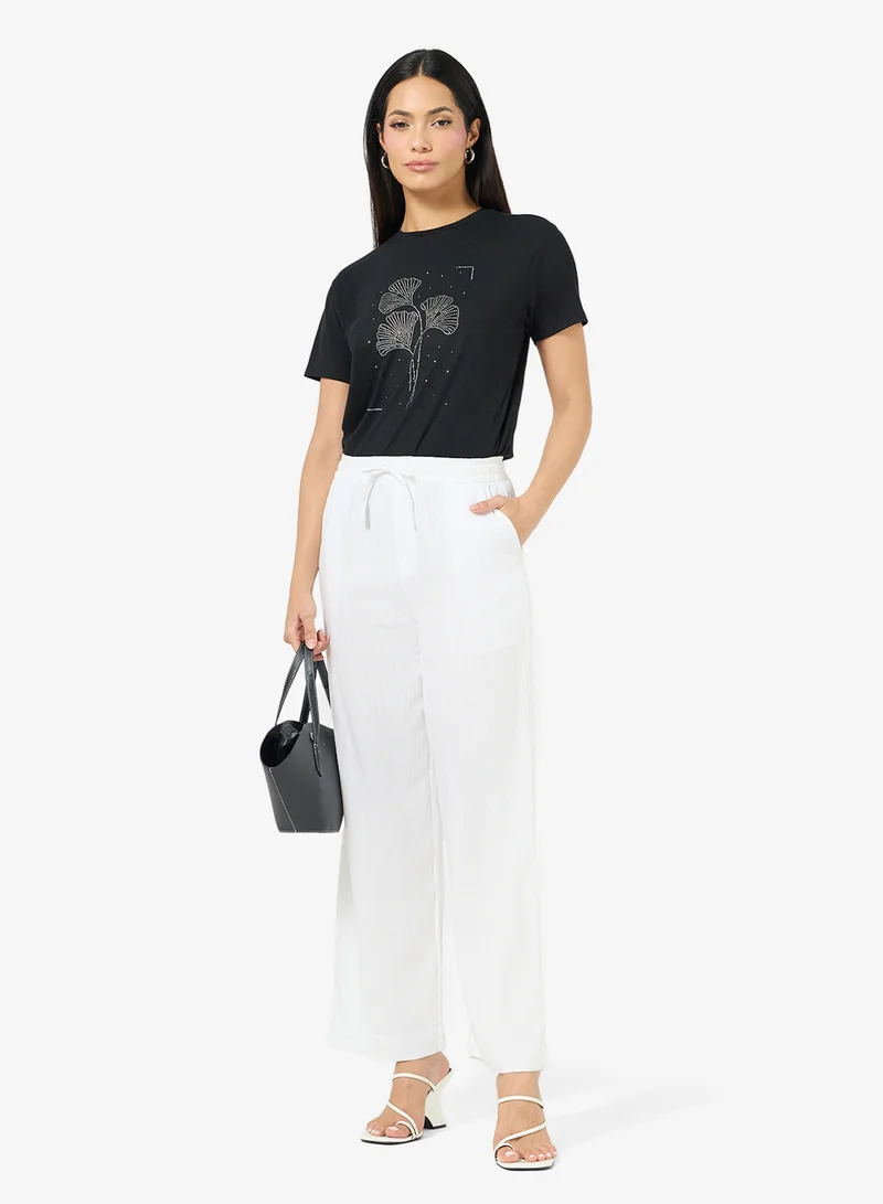 ريبلز مع نمشي Ladies Wide-Leg Pant