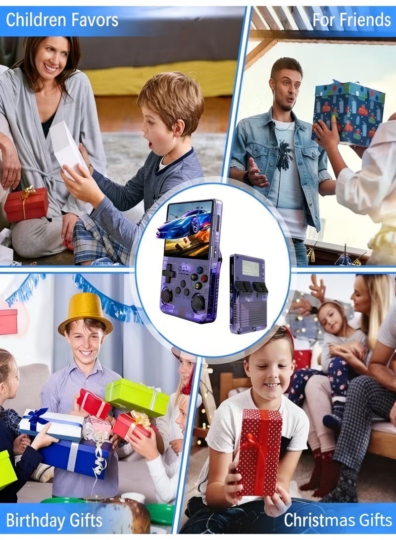 Ump R36S Handheld Game Console, Video Game Console, Built-in 64G Card, 15000+ Games, 3.5 Inch IPS Screen, Rechargeable Battery, Open Source Linux System, OTG Support, 21+ Emulators, Expandable to 256GB, Birthday & Holiday Gift for Kids and Adults - Image 5