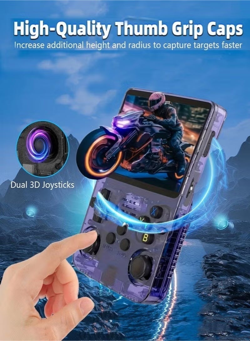 Ump R36S Handheld Game Console, Video Game Console, Built-in 64G Card, 15000+ Games, 3.5 Inch IPS Screen, Rechargeable Battery, Open Source Linux System, OTG Support, 21+ Emulators, Expandable to 256GB, Birthday & Holiday Gift for Kids and Adults - Image 4