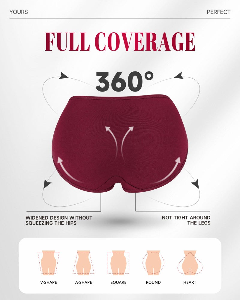 RUIXUE Women's Underwear High Waisted Ladies Cotton Panties Breathable Stretch Full Coverage Postpartum Brief 5Pack - Image 5