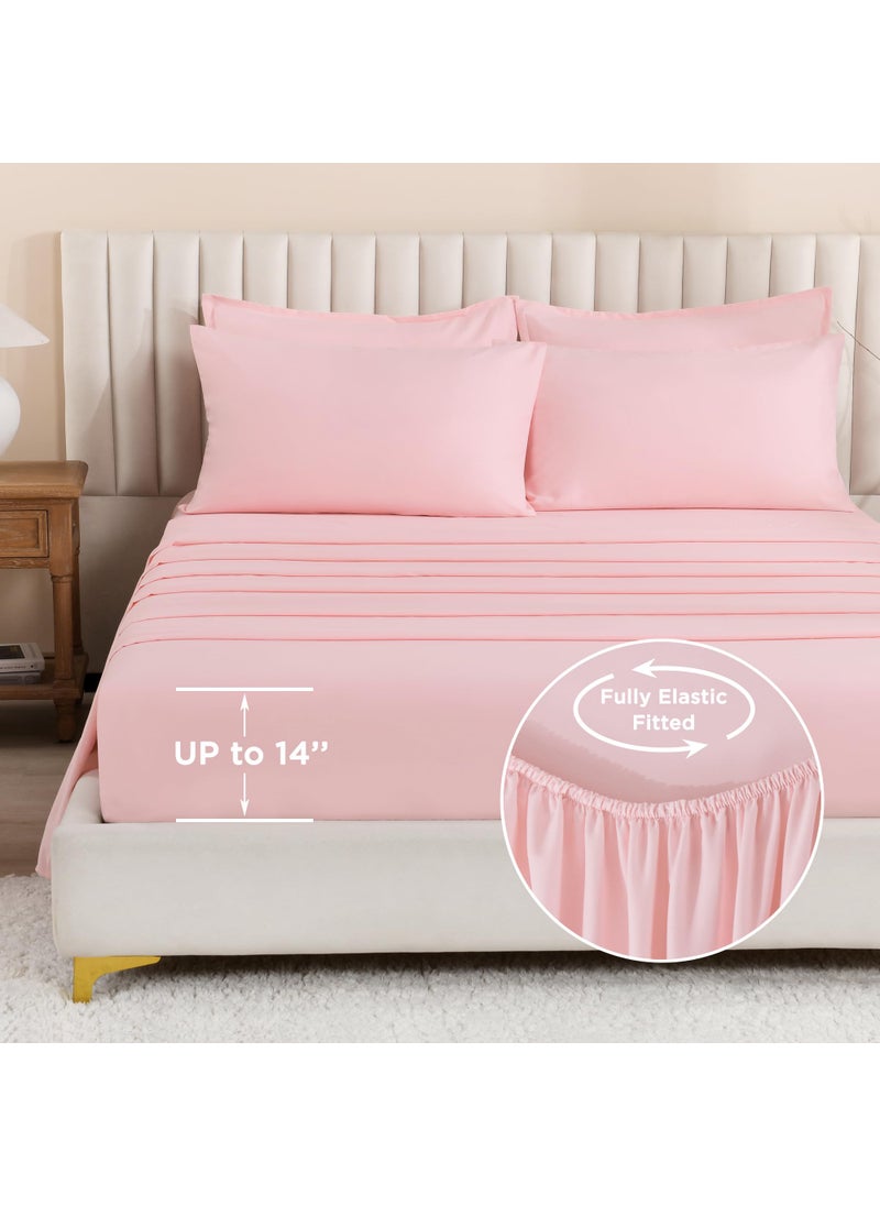 Litanika Litanika Twin/Twin XL Size Comforter Sets Pink - 5 Pieces Bed in a Bag Twin/Twin XL Beddding Comforter Sets  Solid Lightweight Bed Set with Comforter  Sheets  Pillowcase & Sham  - Image 5