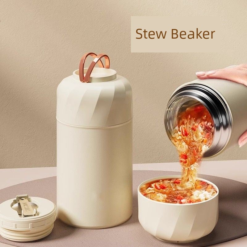 Braised Oats Large Capacity Insulated Lunch Box Bucket Female Student Office Worker Insulated Bucket 316 Stainless Steel Dormitory Braised Cup - Image 1