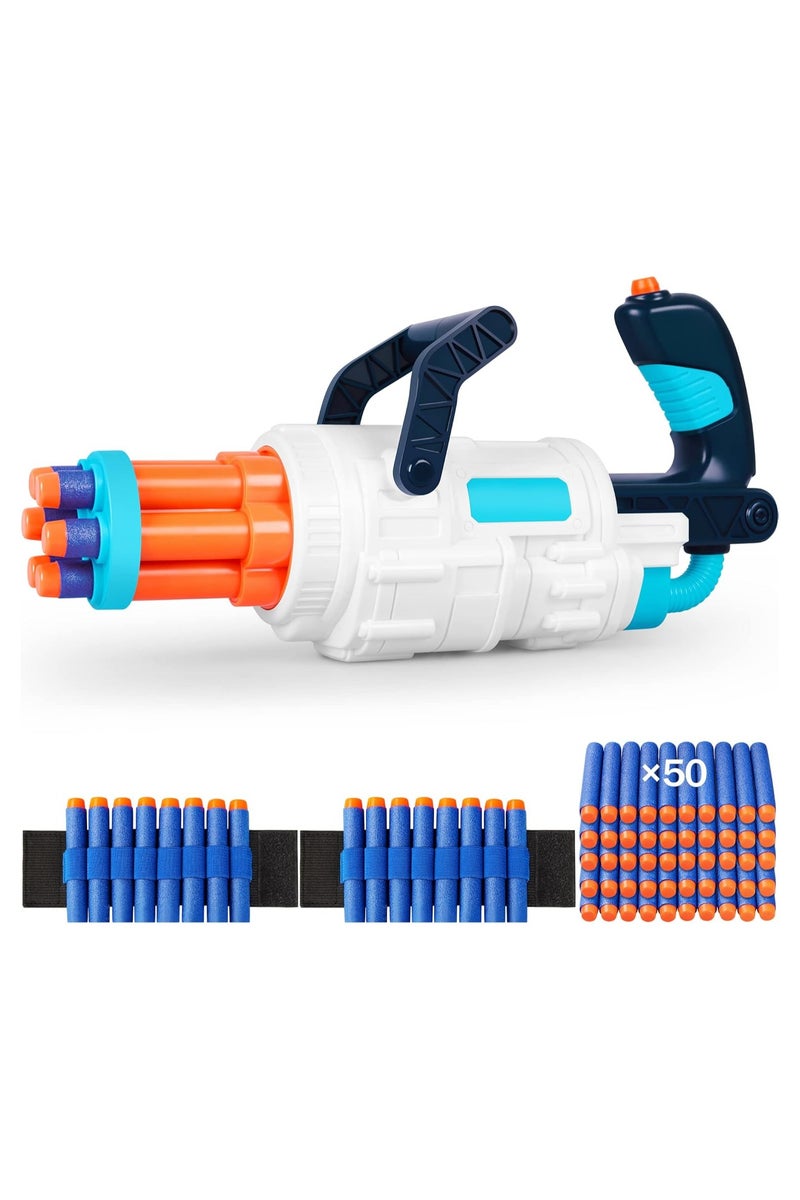 Blast Toy Foam Blasters Guns for Kids, Soft Bullets Shooting Game for Nerf Guns with 6 Hole Automatic Rotating Barrel, Indoor Outdoor Toys Gift for 3 4 5 6 7 8 9+ Years Old Boys Girls, Teens, Adults - Image 1