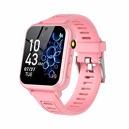 Phyulls Smart Watch for Kids, Toddler Watch Toys with 39 Games Camera Video Recorder Music Alarm Calculator Calendar Stopwatch Flashlight Pedometer Birthday Gift Toys for 3-12 Year Old Boys and Girls (Pink) - Image 1