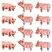 MAOMIA 12Pcs Realistic Pig Figure Animal Toys Set Cake Topper Micro Landscape Decor Fairy Garden Miniature Piggy Figurines Collection Playset for Christmas Birthday Gift Desk Decorations - Image 3