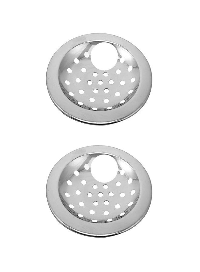 COSWARE 5" Inch Hole Stainless Steel Drain Strainer Chrome Finish Jali for Bathroom & Kitchen (Pack of 2) - Image 1
