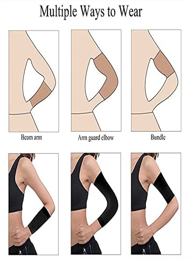 Geyoga 4 Pair Arm Wrap Shapers - Female Arm Trainers & Shapers for Women's Sport & Fitness (Black) - Image 4