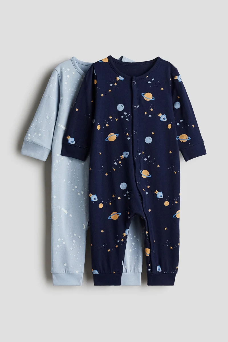 H&M 2-pack patterned cotton pyjamas
