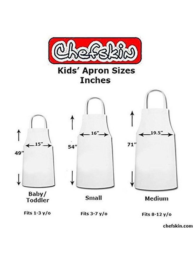 CHEFSKIN Kelly Green Set Apron + Hat Chef Costume Small Fits Children Kids 28 New The Best Party Favor - Image 3