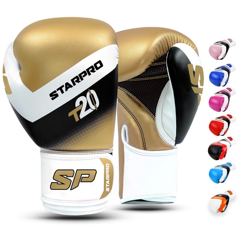 Starpro Boxing Gloves with Wrist Support & Protection Sparring Training Bag Gloves for Men & Women 8oz 10oz 12oz 14oz 16oz - Image 2