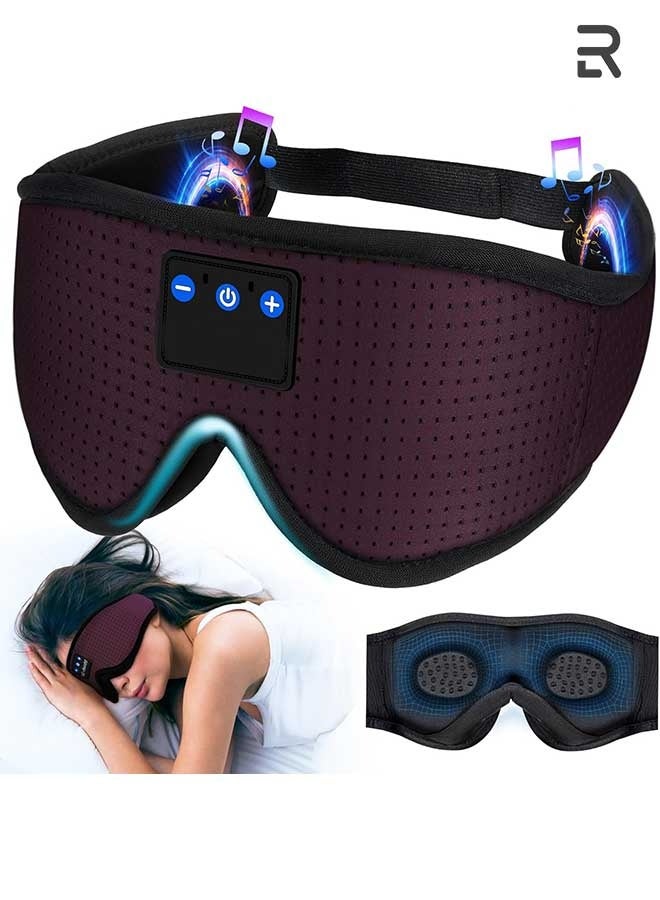 RAWAID Sleep Headphone 3D Sleep Mask Bluetooth Wireless Sleeping Headphones for Side Sleepers Sleep Eye Mask Music Weighted Sleeping Mask Meditation Gifts for Men Women - Image 1