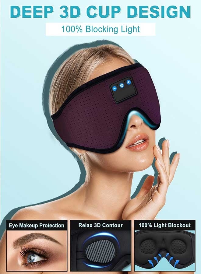 RAWAID Sleep Headphone 3D Sleep Mask Bluetooth Wireless Sleeping Headphones for Side Sleepers Sleep Eye Mask Music Weighted Sleeping Mask Meditation Gifts for Men Women - Image 3