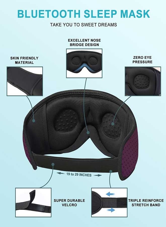 RAWAID Sleep Headphone 3D Sleep Mask Bluetooth Wireless Sleeping Headphones for Side Sleepers Sleep Eye Mask Music Weighted Sleeping Mask Meditation Gifts for Men Women - Image 4