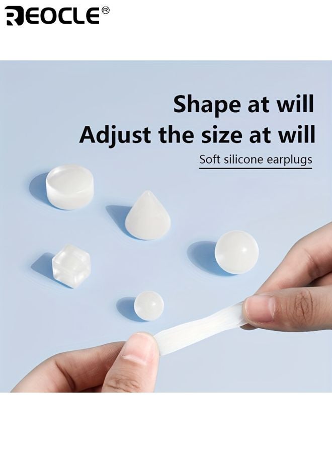 ريوكل ١٢ قطعة سدادات أذن سيليكون قابلة لإعادة الاستخدام سدادات نوم منع الشخير شكل مناسب ناعم مريح تصميم مناسب للسباحة النوم الغوص - Image 4