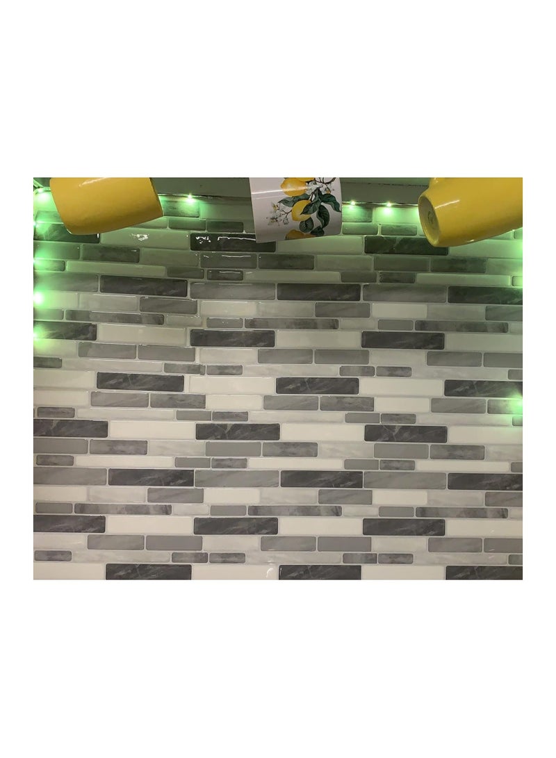 4-Sheet Self Adhesive Backsplash Tiles for Kitchen Bathroom, 12 in. x 12in. Grey Marble Design - Image 2