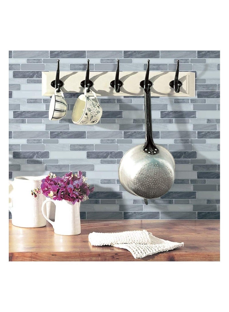 4-Sheet Self Adhesive Backsplash Tiles for Kitchen Bathroom, 12 in. x 12in. Grey Marble Design - Image 4