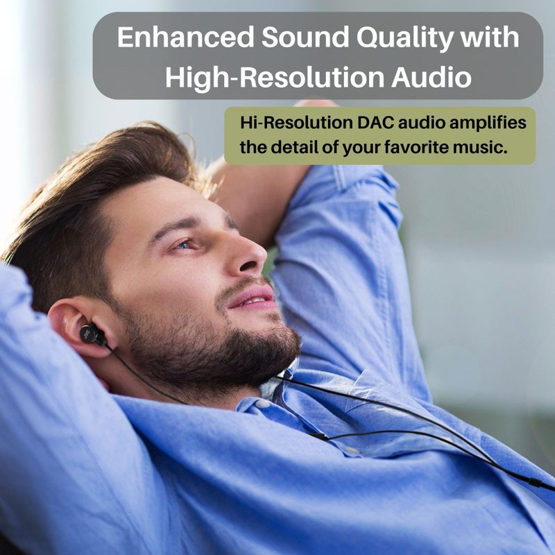 JVC Wired USB-C Earbuds - Noise Isolation - DAC - Hi-Res Audio - Built-in Mic with Mute - Comfortable Silicone Ear Tips - 3 Button Remote â€“ Plug & Play - HAFR29UC - Image 4