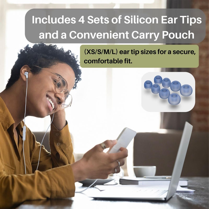 JVC Wired USB-C Earbuds - Noise Isolation - DAC - Hi-Res Audio - Built-in Mic with Mute - Comfortable Silicone Ear Tips - 3 Button Remote â€“ Plug & Play - HAFR29UC - Image 5