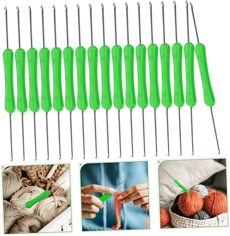 NUOBESTY 20Pcs Double End Crochet Hooks Durable Yarn Braiding Tools Smooth Polished Surface for Blankets Sweaters Hats Gloves Knitting and Crochet Enthusiasts Random Color - Image 5