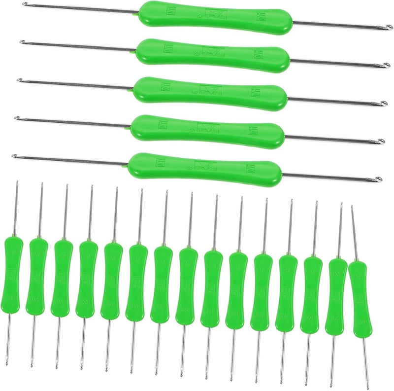 NUOBESTY 20Pcs Double End Crochet Hooks Durable Yarn Braiding Tools Smooth Polished Surface for Blankets Sweaters Hats Gloves Knitting and Crochet Enthusiasts Random Color - Image 1