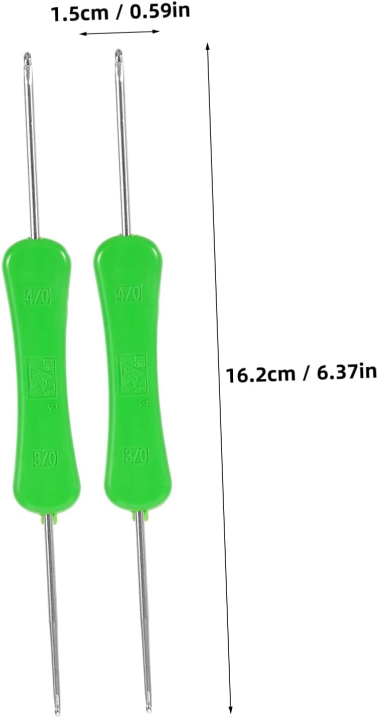 NUOBESTY 20Pcs Double End Crochet Hooks Durable Yarn Braiding Tools Smooth Polished Surface for Blankets Sweaters Hats Gloves Knitting and Crochet Enthusiasts Random Color - Image 2