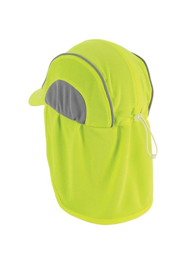 Ergodyne Ergodyne Chill Its 6650 Baseball Cap, Hat with Neck Shade, Sweat Wicking, High Visibility ,UPF 50+ protection, Lime  - Image 2