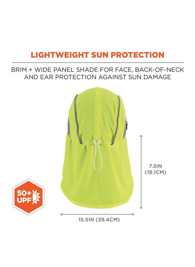 Ergodyne Ergodyne Chill Its 6650 Baseball Cap, Hat with Neck Shade, Sweat Wicking, High Visibility ,UPF 50+ protection, Lime  - Image 3