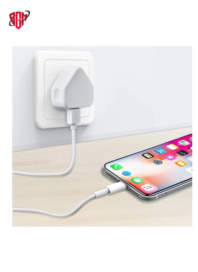 BGM - 5V 1A USB Charger Cable and Plug Compatible for iPhone 5S/6/6S/6 Plus/6S Plus/7/7 Plus/8/8 Plus/XS/X/XS Max/11/XR/iPod - Image 1