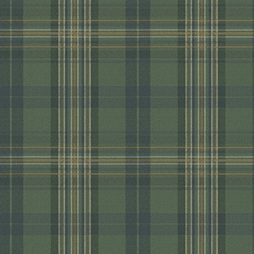 Chesapeake MAN330212 Austin Plaid Wallpaper, Green - Image 5