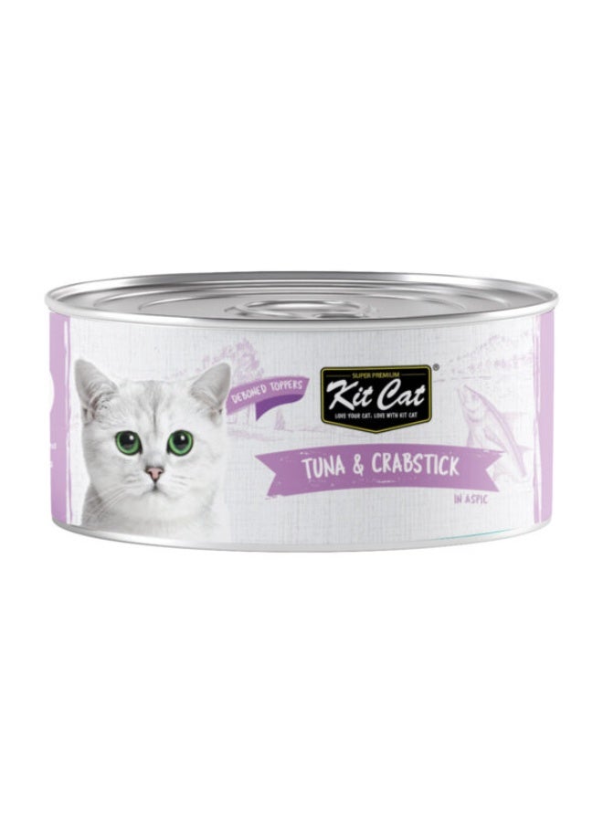 Kit Cat 5 PC's Kit Cat Tuna & Crabstick Wet Cat Food 80g Cans - Image 2