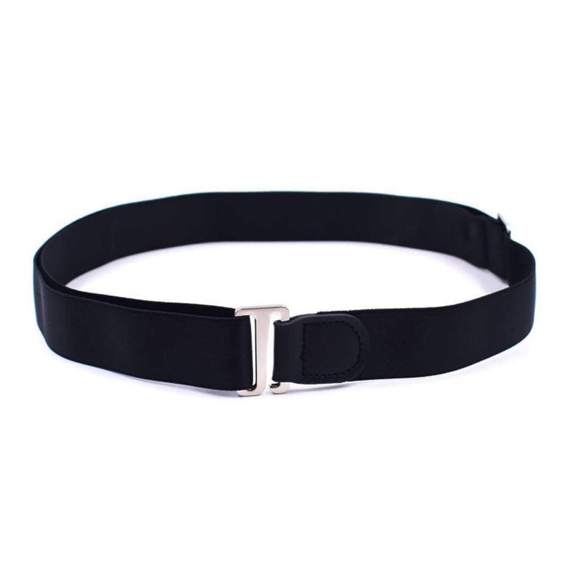 Ronest Unisex Shirt Tucker Stays Lock Belt Strap Adjustable Elastic Wrinkle-Free Non-Garters Stay Clamps holder Keeps [Black, Free size] - Image 1