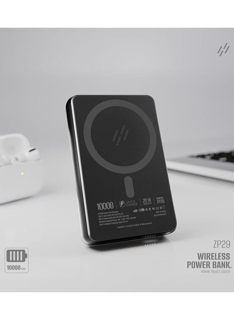 Heatz Wireless Power Bank 10000mAh Black ZP29 - Image 2