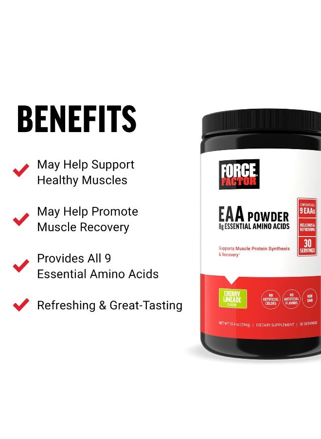 Force Factor Force Factor, EAA Powder, Cherry Limeade, 10.4 oz (294 g)  - Image 3