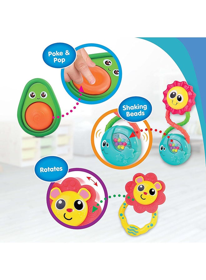 Happy Kids لعبة المتعلمين الصغار: أول جرس لي - الشمس، خرز متعدد القوام، يعزز المهارات الحركية، تصميم مريح، 13.34 × 9.84 × 15.56 سم، 6 أشهر+ - متعدد الألوان - Image 5